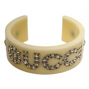 gucci crystal logo bracelet cuff